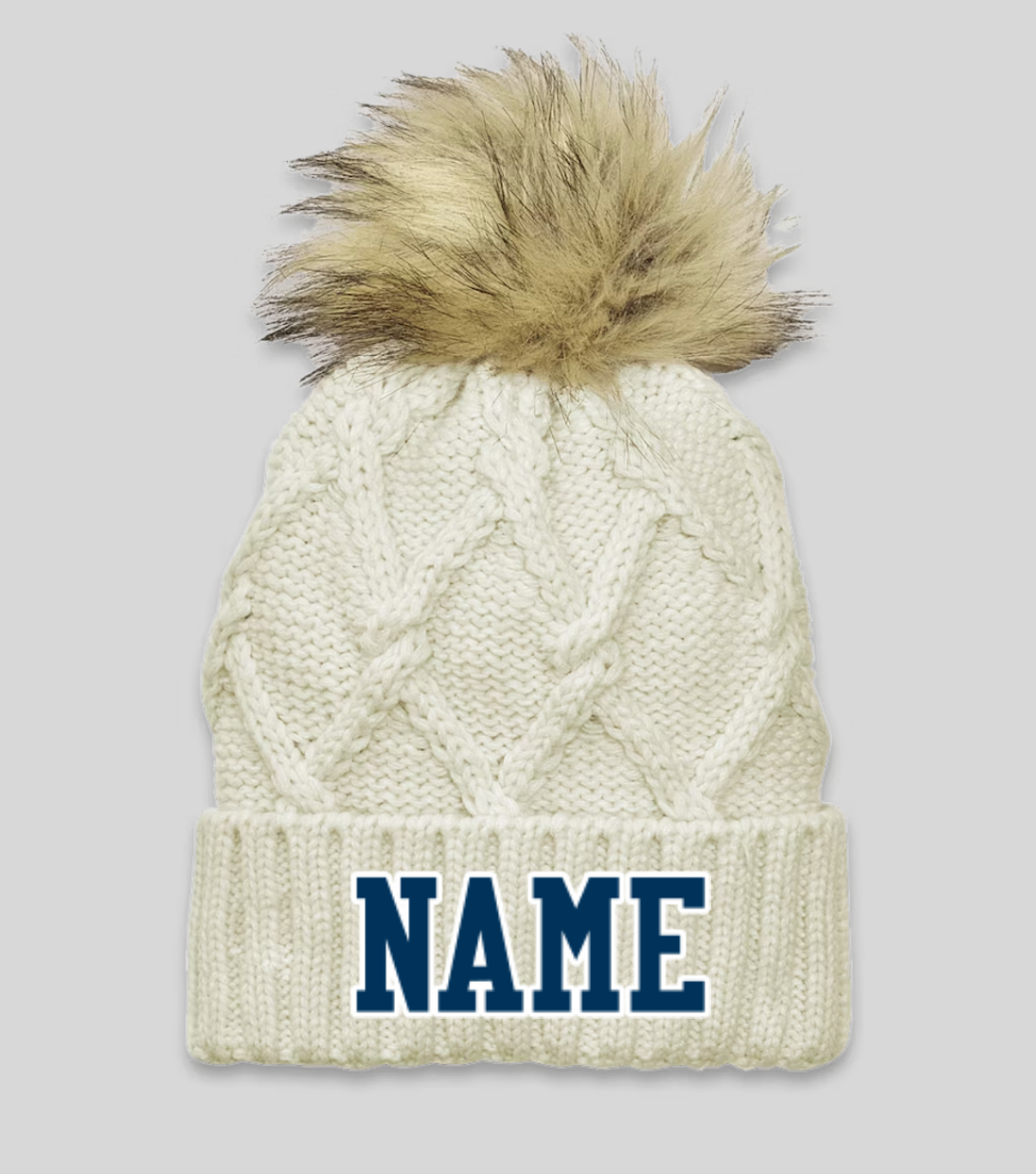 New Era ® Faux Fur Pom Beanie Name or Number Optional