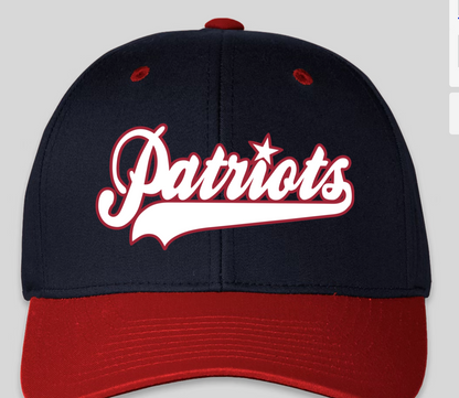 Patriots Navy w/Red Brim Ball Cap