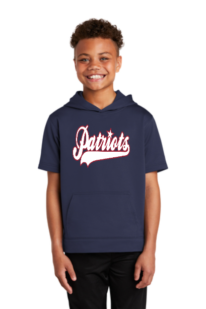 Youth Patriots Sport-Wick Fleece Short Sleeve Hooded Pullover